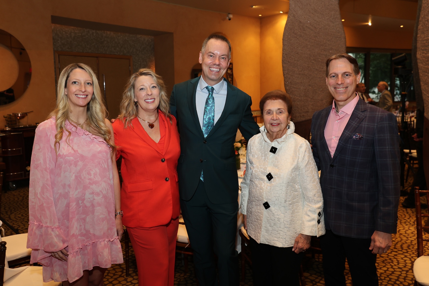 Meredith Alexander, Hillary Hart, Dan Knechtges, Helen Shaffer, and Dr. Bobby Linhart, photo by Priscilla Dickson